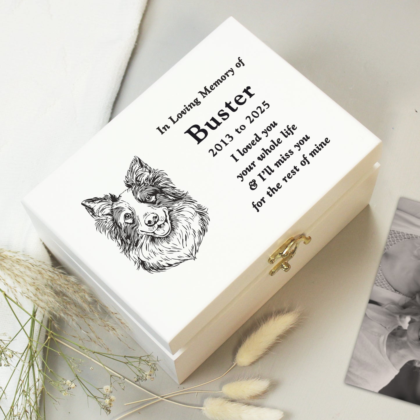 Personalised Dog Breed Memorial Small Keepsake Box - image 4
