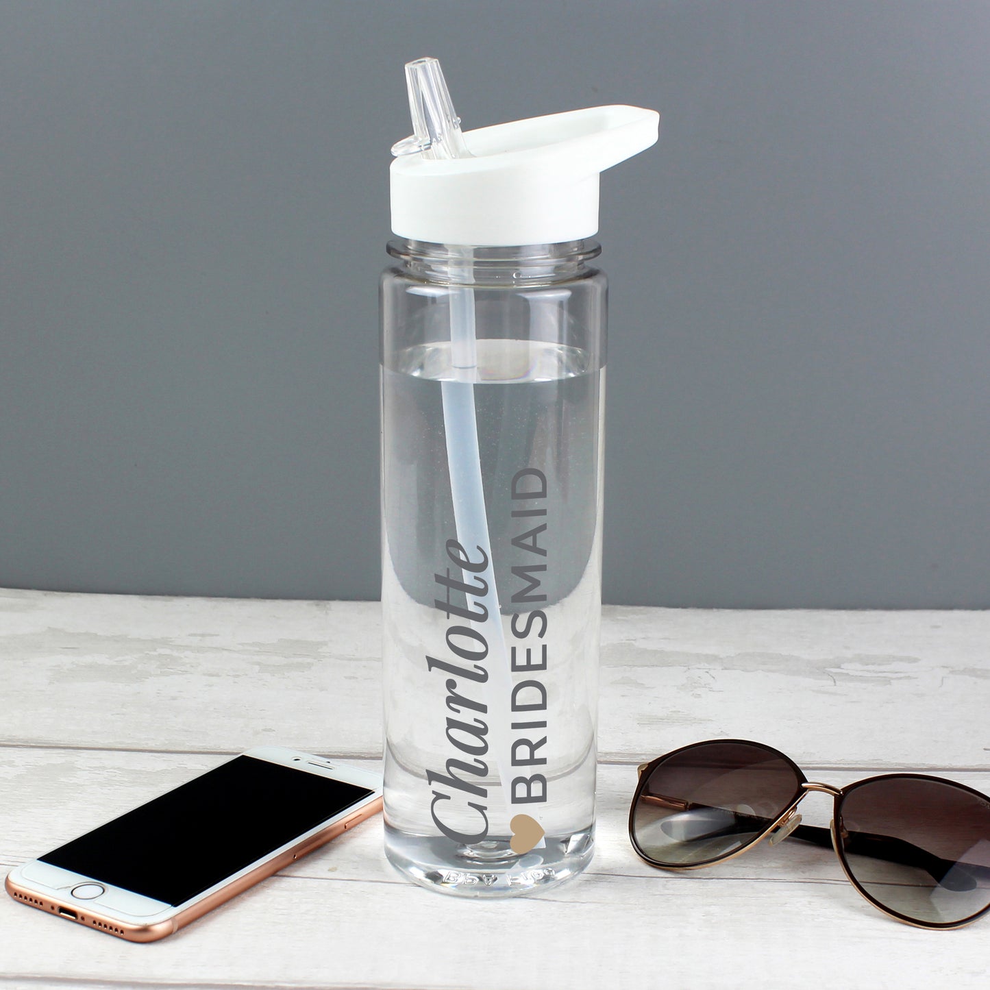 Personalised Gold Heart Water Bottle - image 5