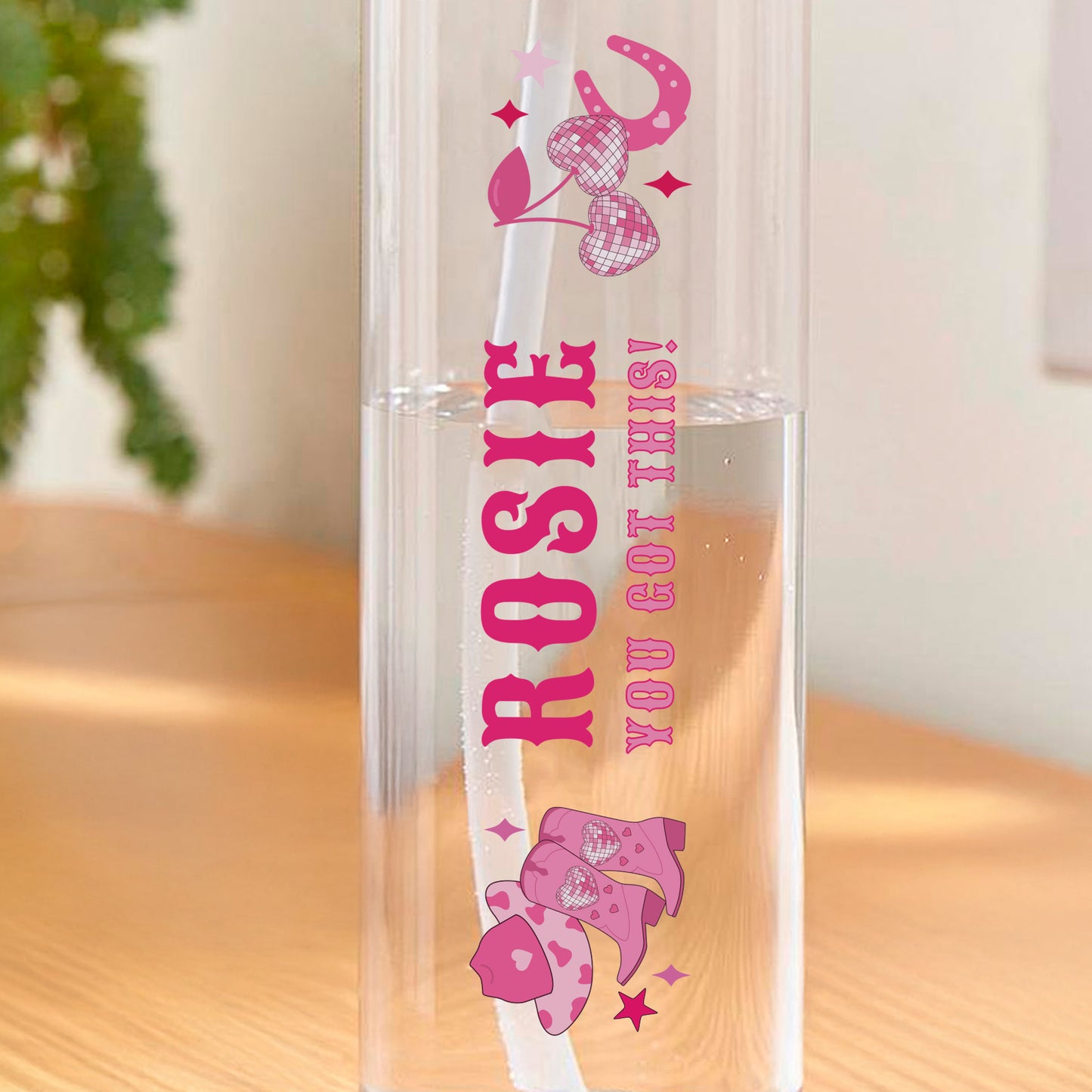 Personalised Cowgirl Water Bottle – Pink Western Birthday Gift for Her - image 3