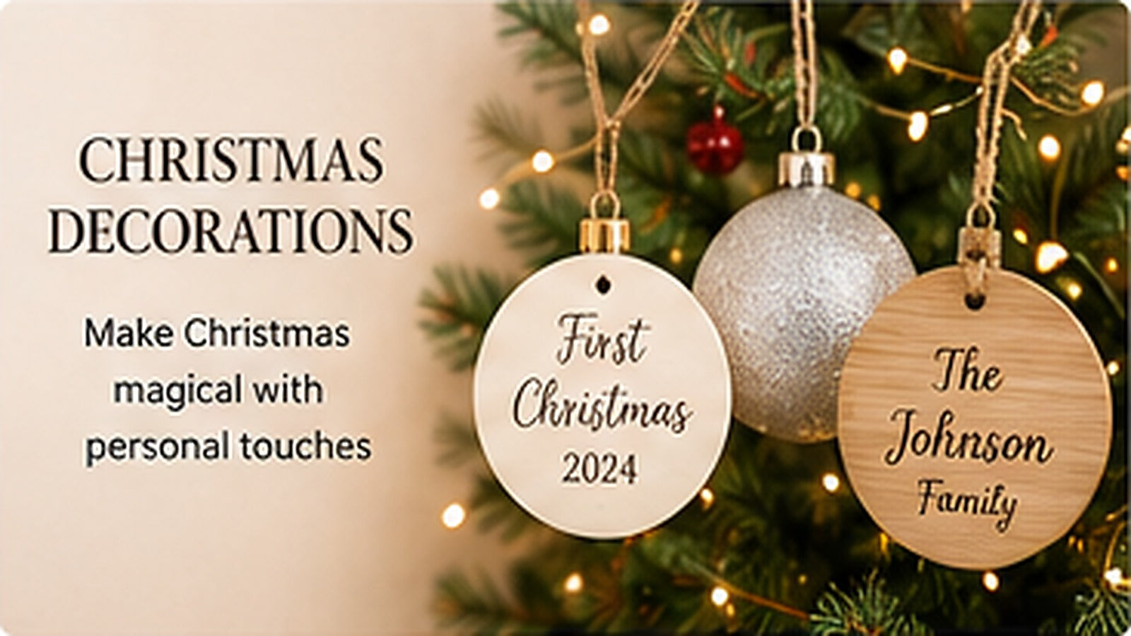 Christmas decorations collection banner for Heartfelt Gifts