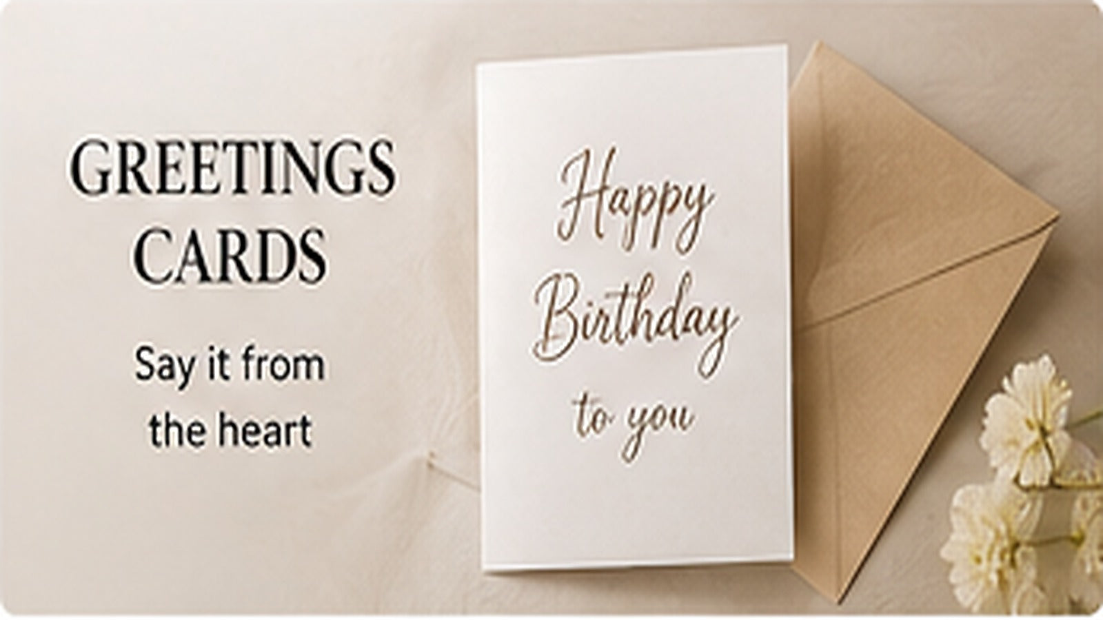 Greetings cards collection banner for Heartfelt Gifts