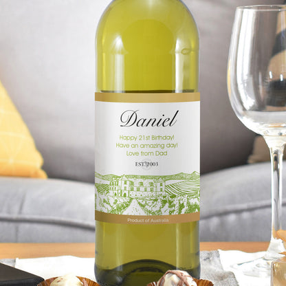 Personalised Free Text Vineyard White Wine - image 2
