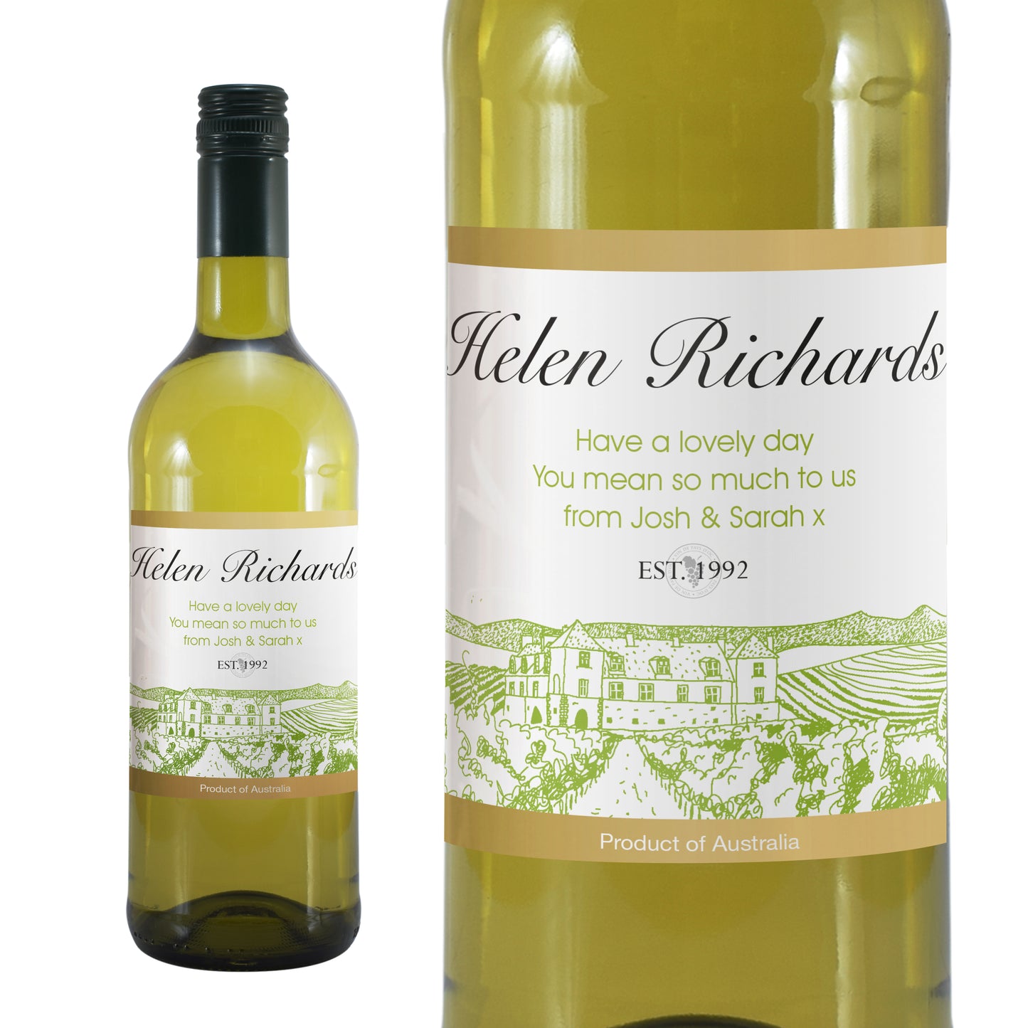 Personalised Free Text Vineyard White Wine - image 5