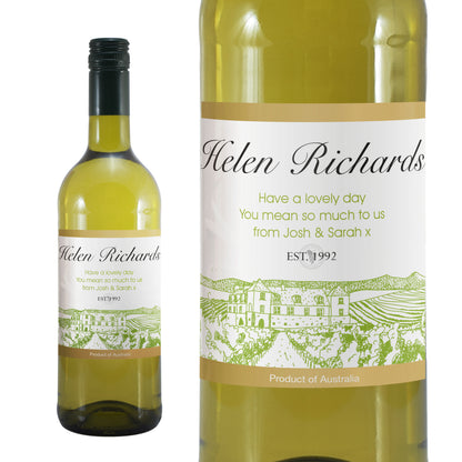 Personalised Free Text Vineyard White Wine - image 5