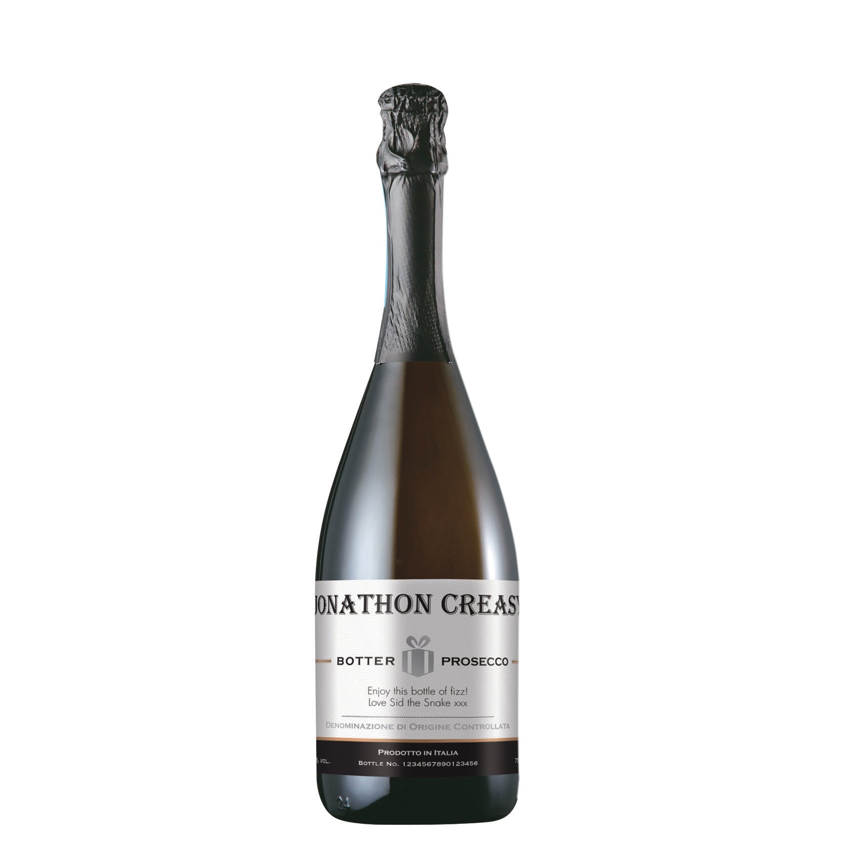 Personalised Contemporary Silver Label Prosecco - image 3