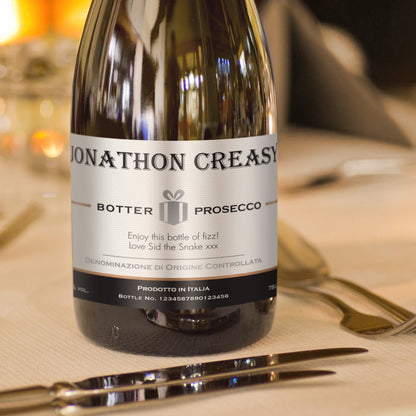 Personalised Contemporary Silver Label Prosecco - image 4