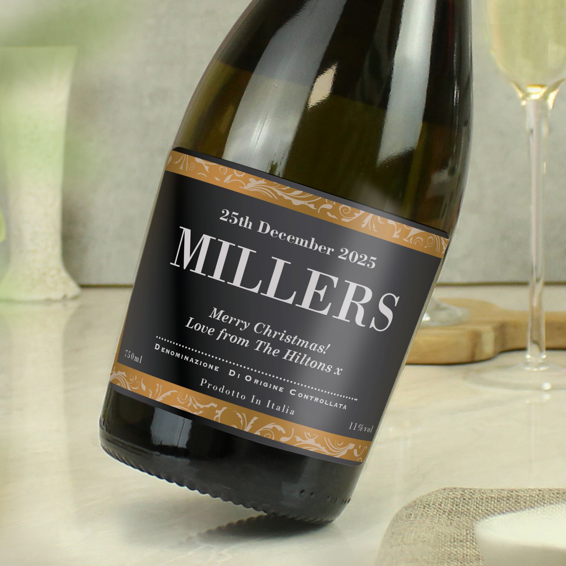 Personalised Classic Black Label Prosecco - image 2