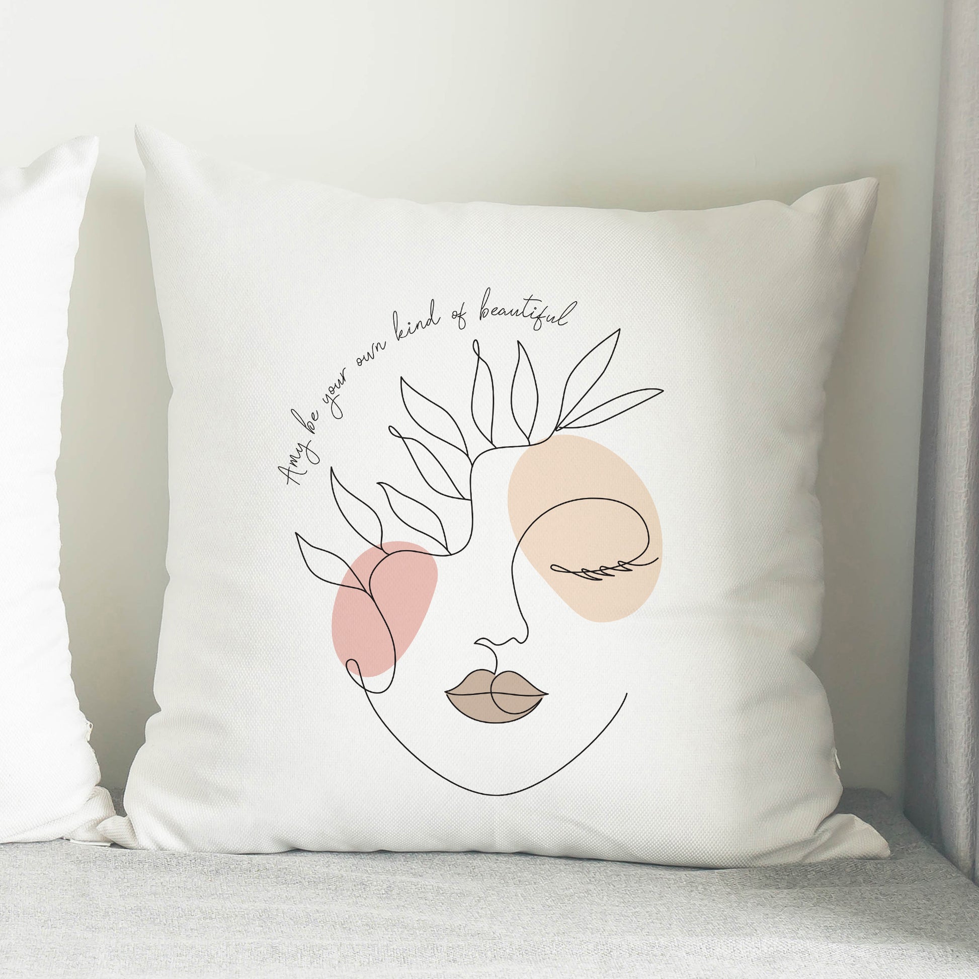Personalised Grace Line Art Cushion from Heartfelt Gifts