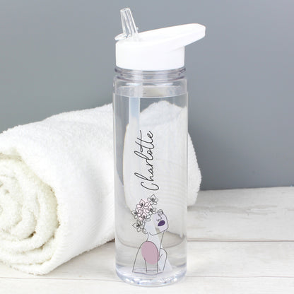 Personalised Natalia Line Art Water Bottle from Heartfelt Gifts