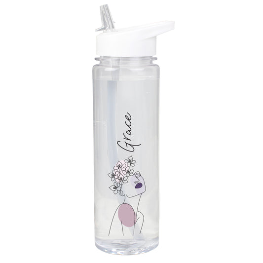 Personalised Natalia Line Art Water Bottle - image 2