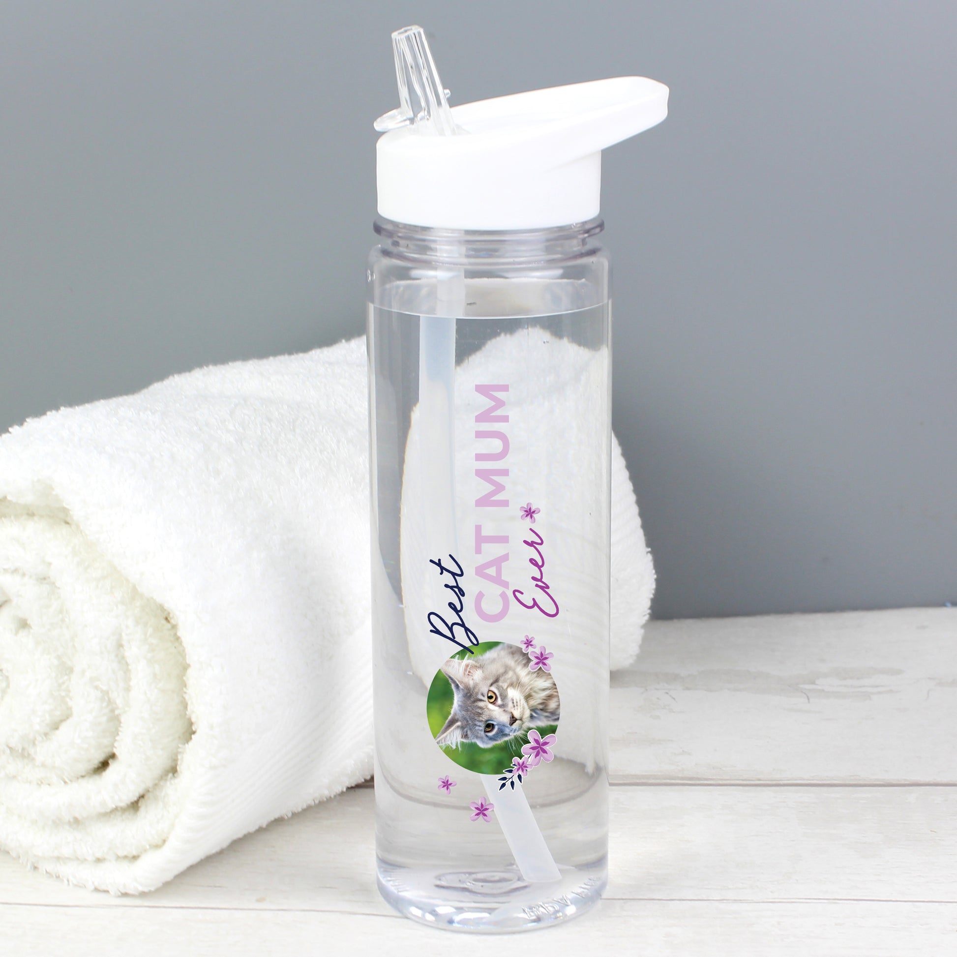 Personalised Floral Best Ever Photo Upload Water Bottle - image 3