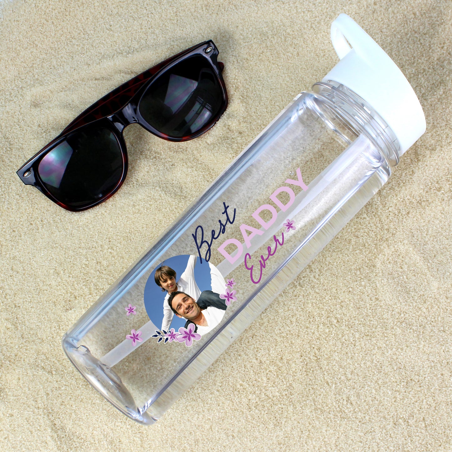 Personalised Floral Best Ever Photo Upload Water Bottle - image 4
