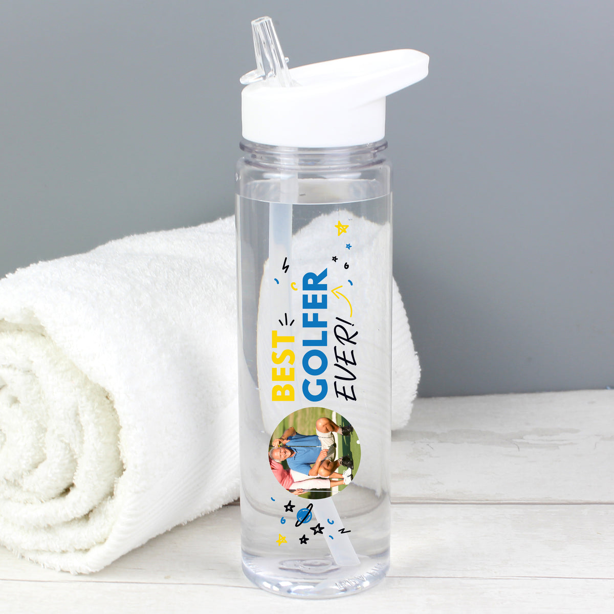 Best Ever photo water bottle – brother photo example