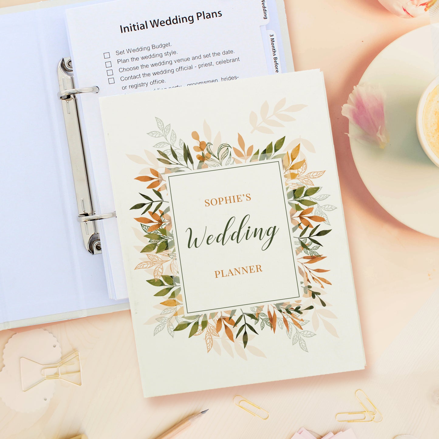 Personalised Autumnal Wedding Planner from Heartfelt Gifts