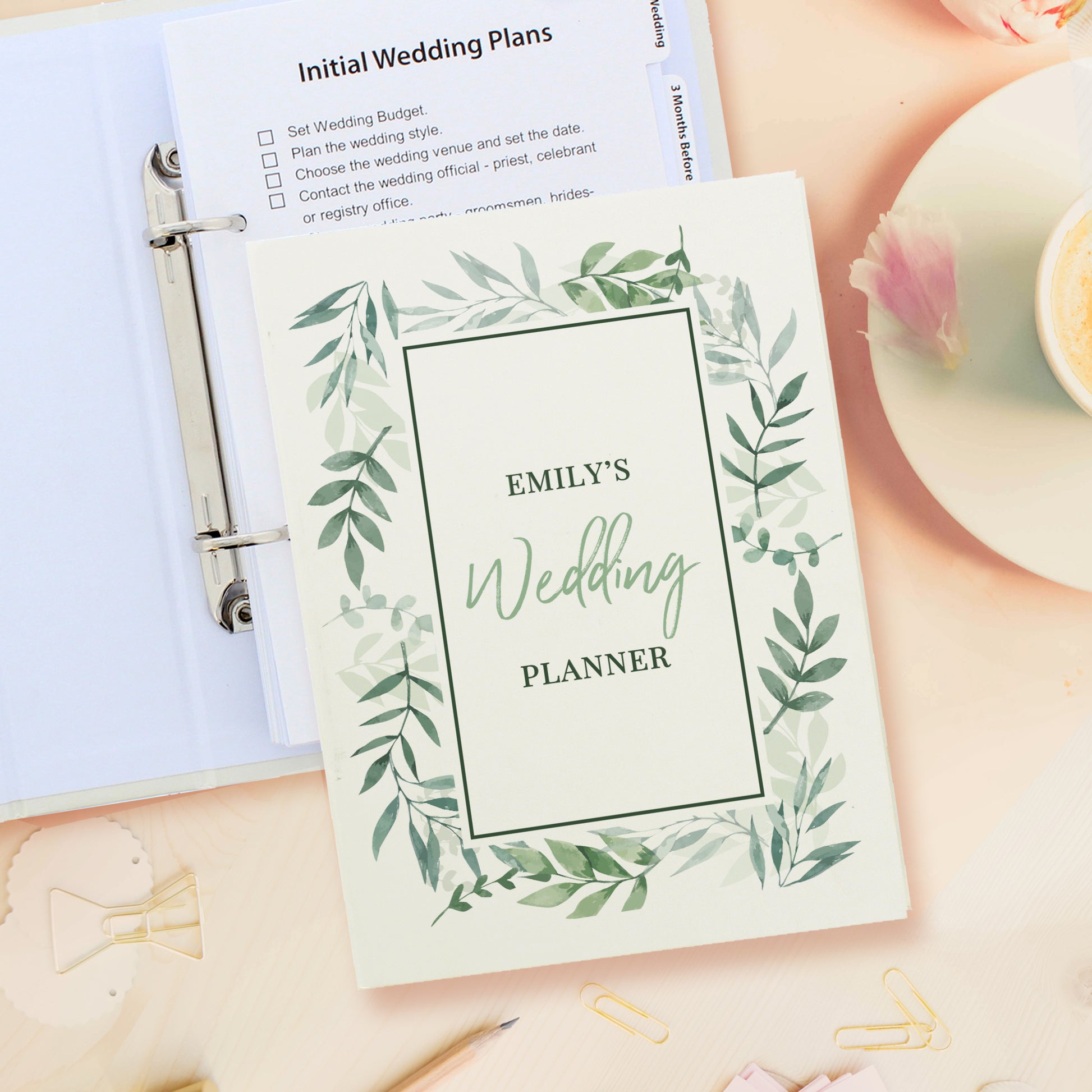 Personalised Botanical Border Wedding Planner from Heartfelt Gifts