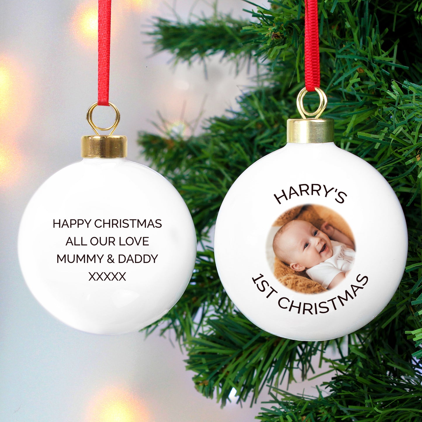 Personalised Photo Upload Bauble - image 3