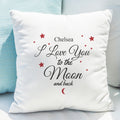 Personalised To The Moon & Back White Cushion from Heartfelt Gifts