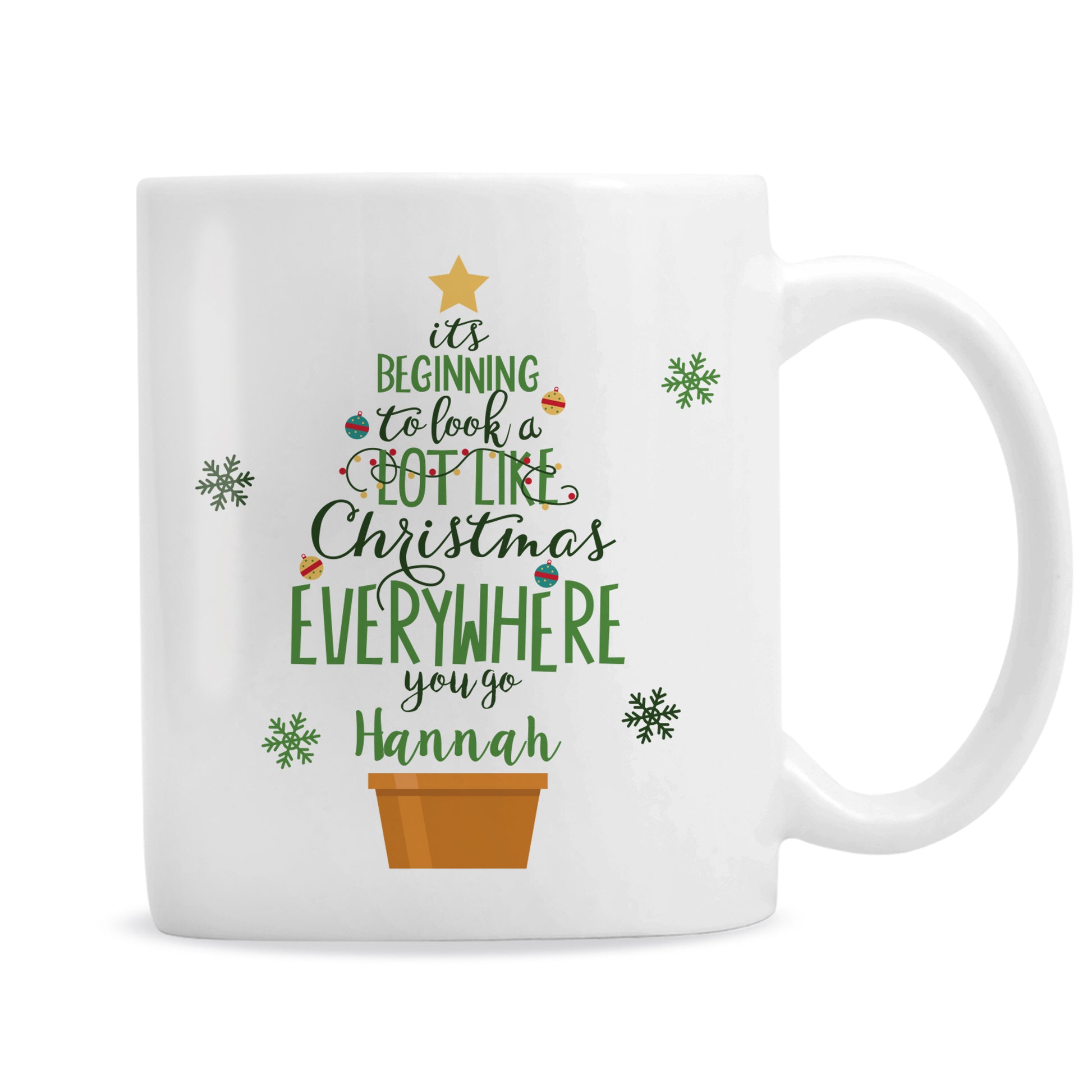 Personalised Its Beginning To Look A Lot Like Xmas Mug - image 5