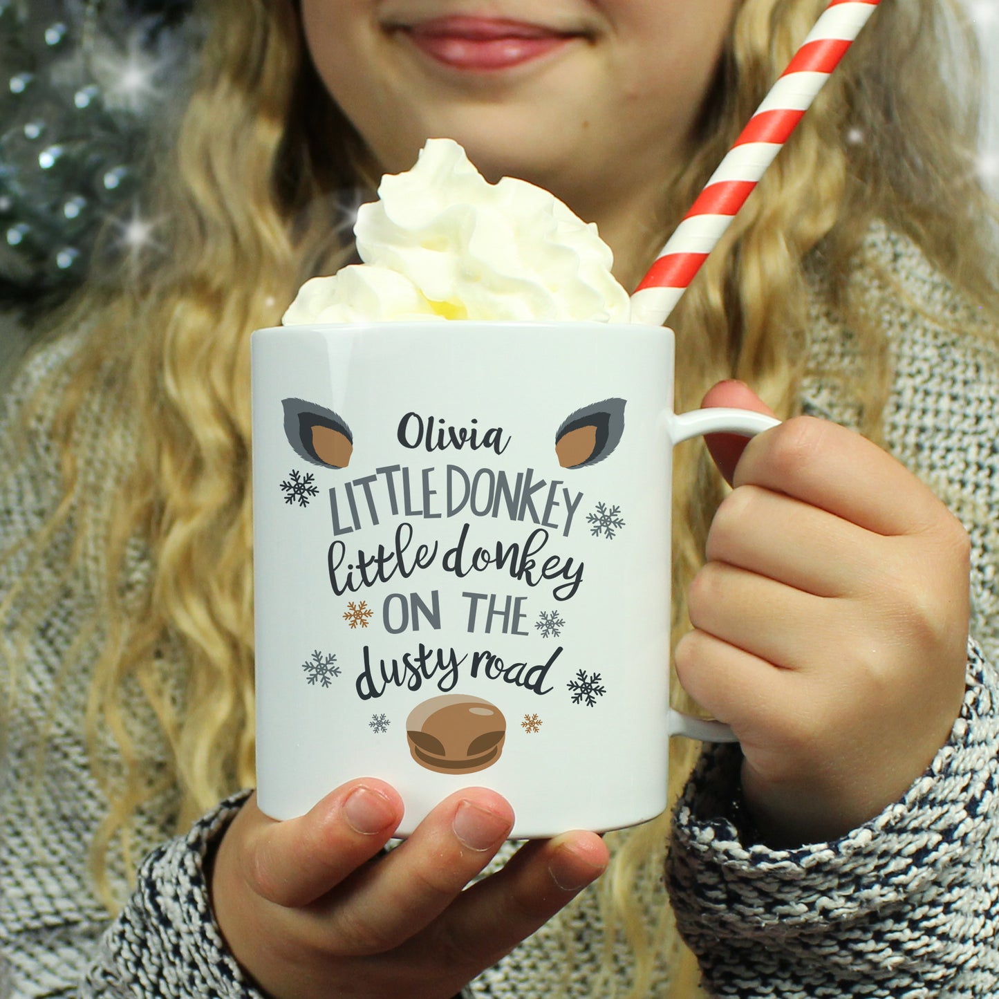 Personalised Little Donkey Plastic Mug from Heartfelt Gifts