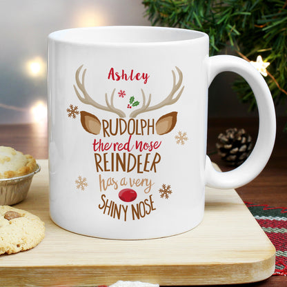 Personalised Rudolph the Red-Nosed Reindeer Mug from Heartfelt Gifts