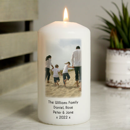 Personalised Photo Upload Pillar Candle - image 2