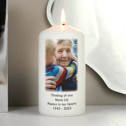 Personalised Photo Upload Pillar Candle - image 3