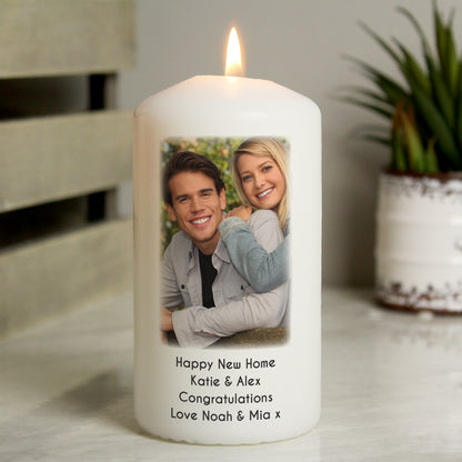 Personalised Photo Upload Pillar Candle - image 4