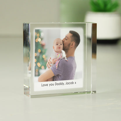 Personalised photo upload crystal token keepsake