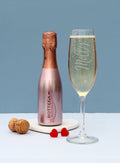 Personalised Name Only Flute & Mini Rose Bottega Prosecco Set from Heartfelt Gifts
