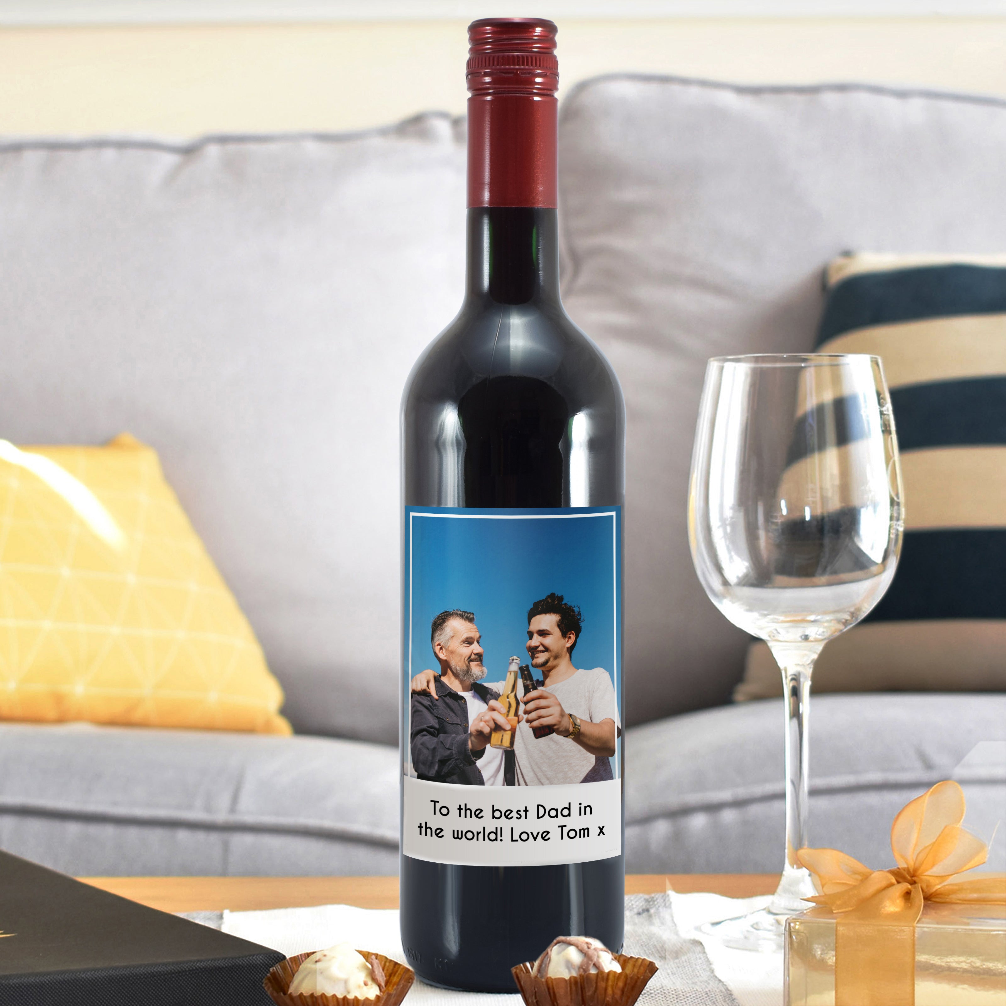 Personalised Photo Upload Red Wine from Heartfelt Gifts