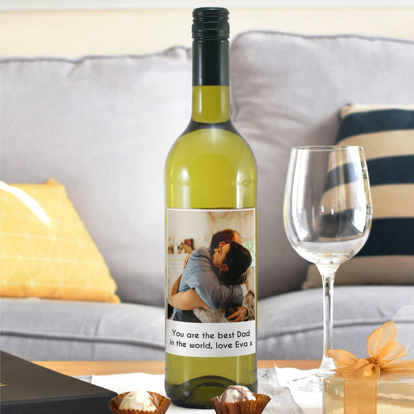 Personalised Photo Upload White Wine from Heartfelt Gifts