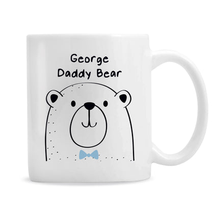 Personalised Daddy Bear mug on white background