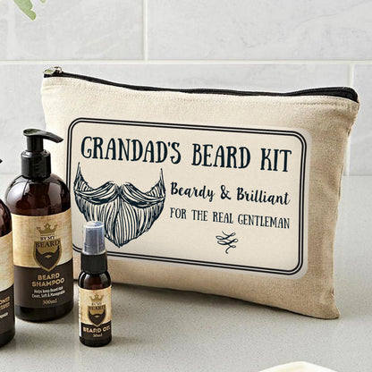 Personalised Grandad’s beard kit with grooming products