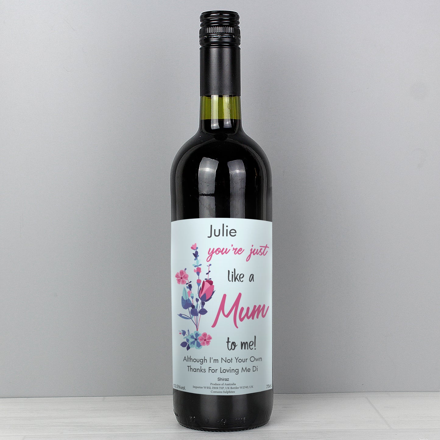 Personalised Just Like A Mum Red Wine from Heartfelt Gifts