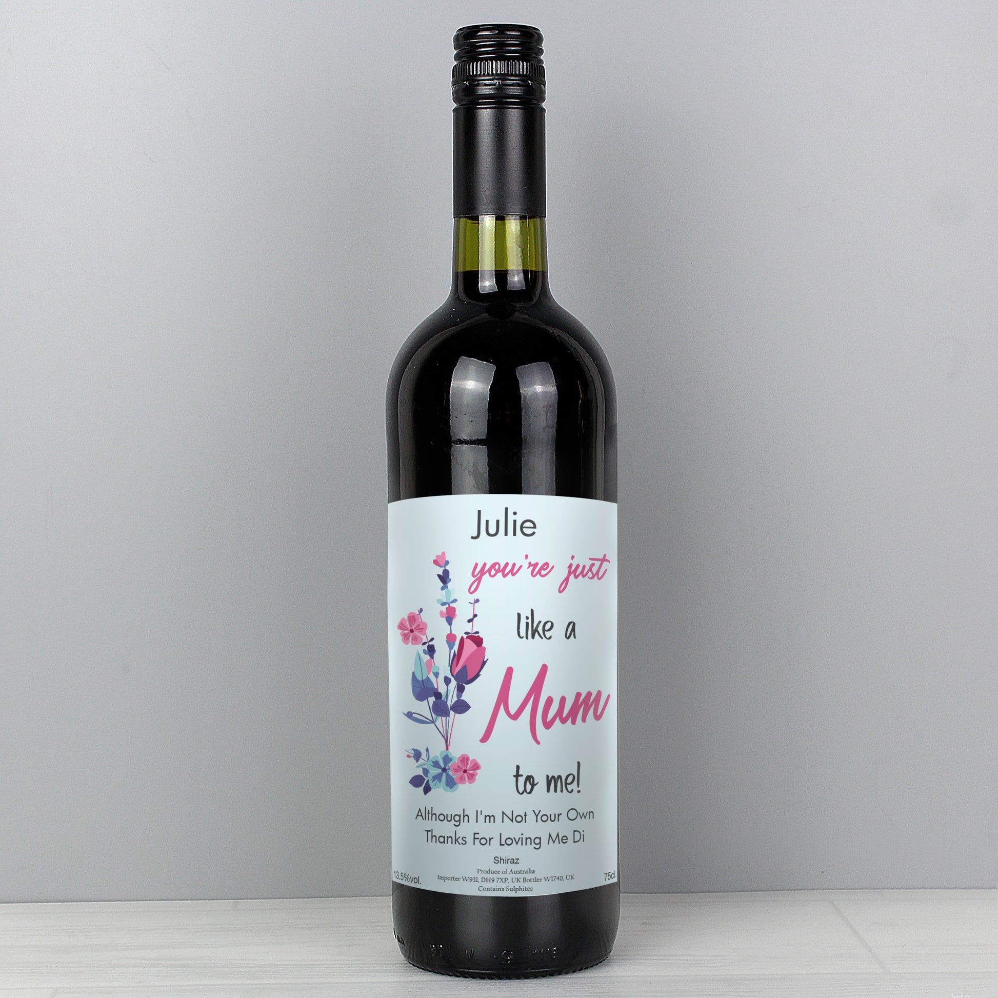 Personalised Just Like A Mum Red Wine from Heartfelt Gifts