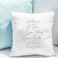 Personalised True Love Story White Cushion from Heartfelt Gifts