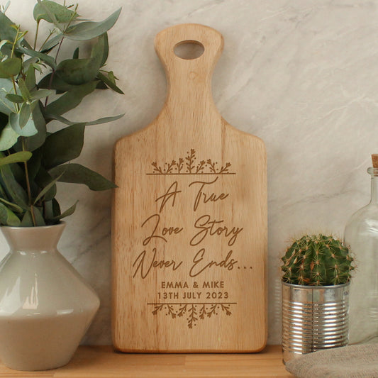 Personalised True Love Story Wooden Paddle Board - image 3