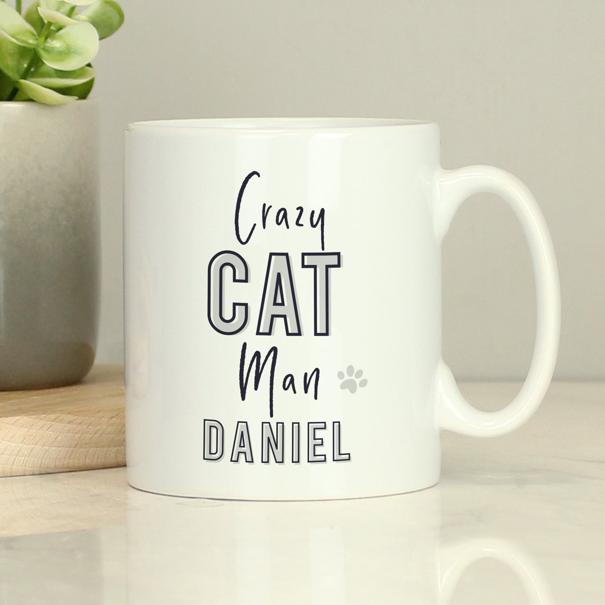 Personalised Crazy Cat Man Mug from Heartfelt Gifts