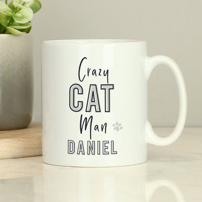 Personalised Crazy Cat Man Mug from Heartfelt Gifts