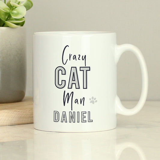 Personalised Crazy Cat Man Mug from Heartfelt Gifts