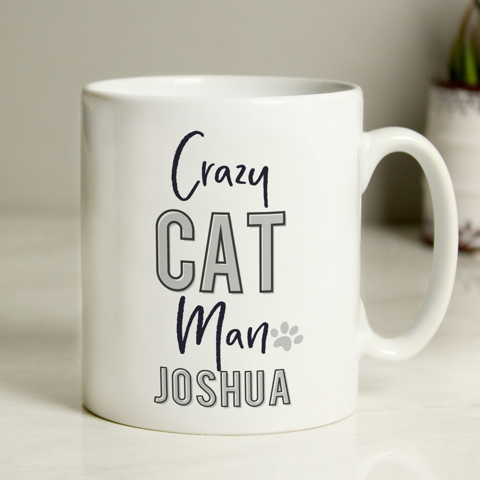 Personalised Crazy Cat Man Mug - image 3