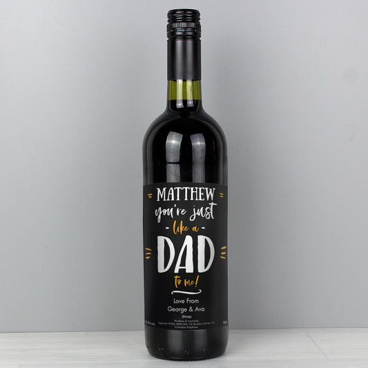 Personalised Like A Dad To Me Red Wine from Heartfelt Gifts