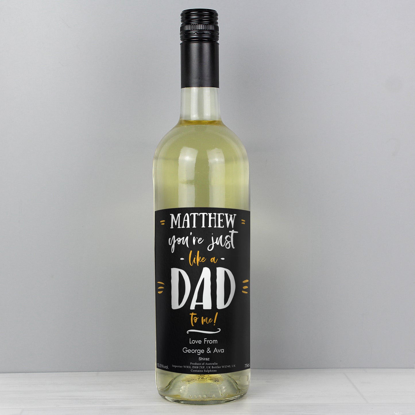 Personalised Like A Dad To Me White Wine from Heartfelt Gifts