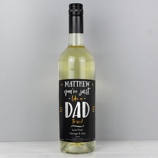 Personalised Like A Dad To Me White Wine from Heartfelt Gifts
