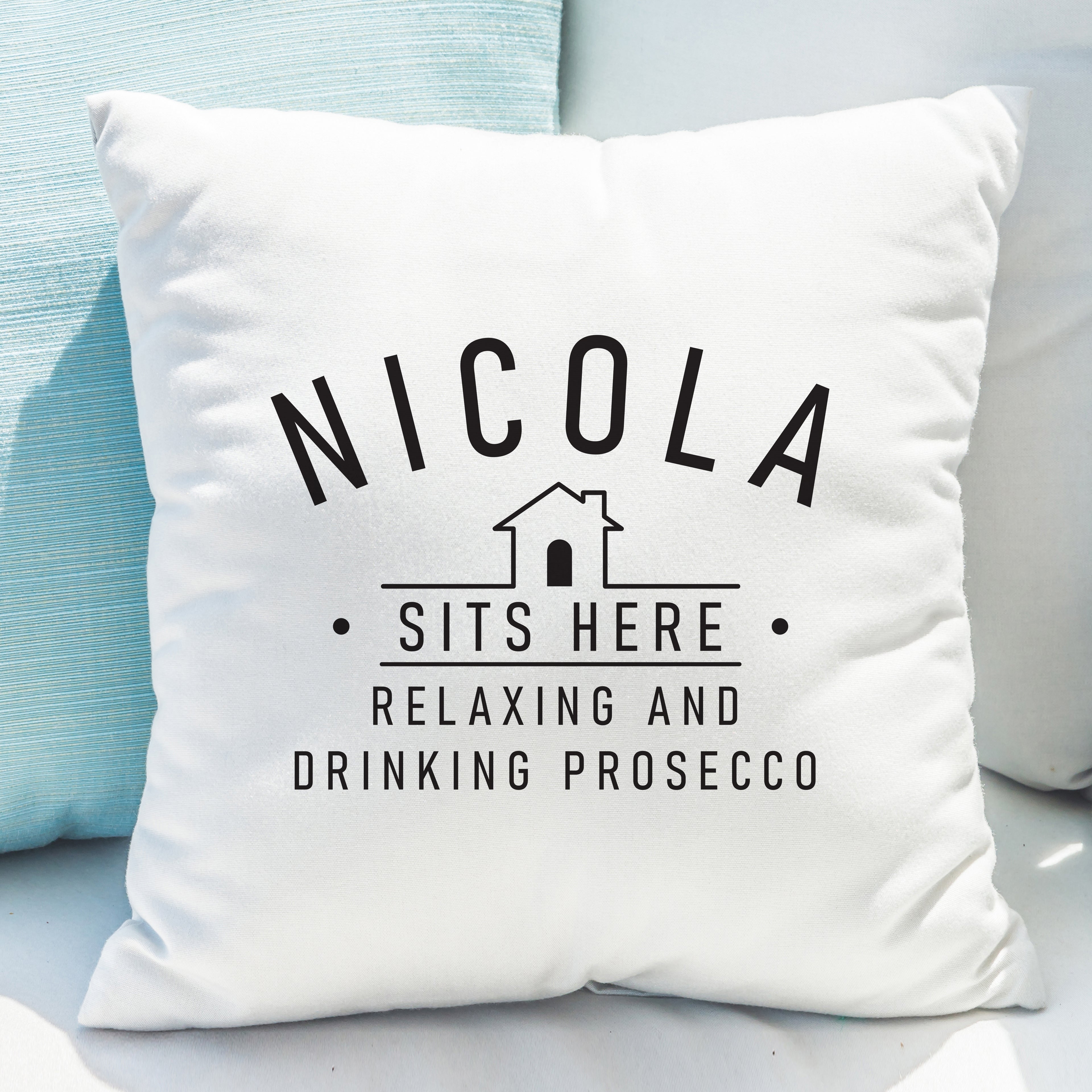 Personalised ...Sits Here Cushion from Heartfelt Gifts