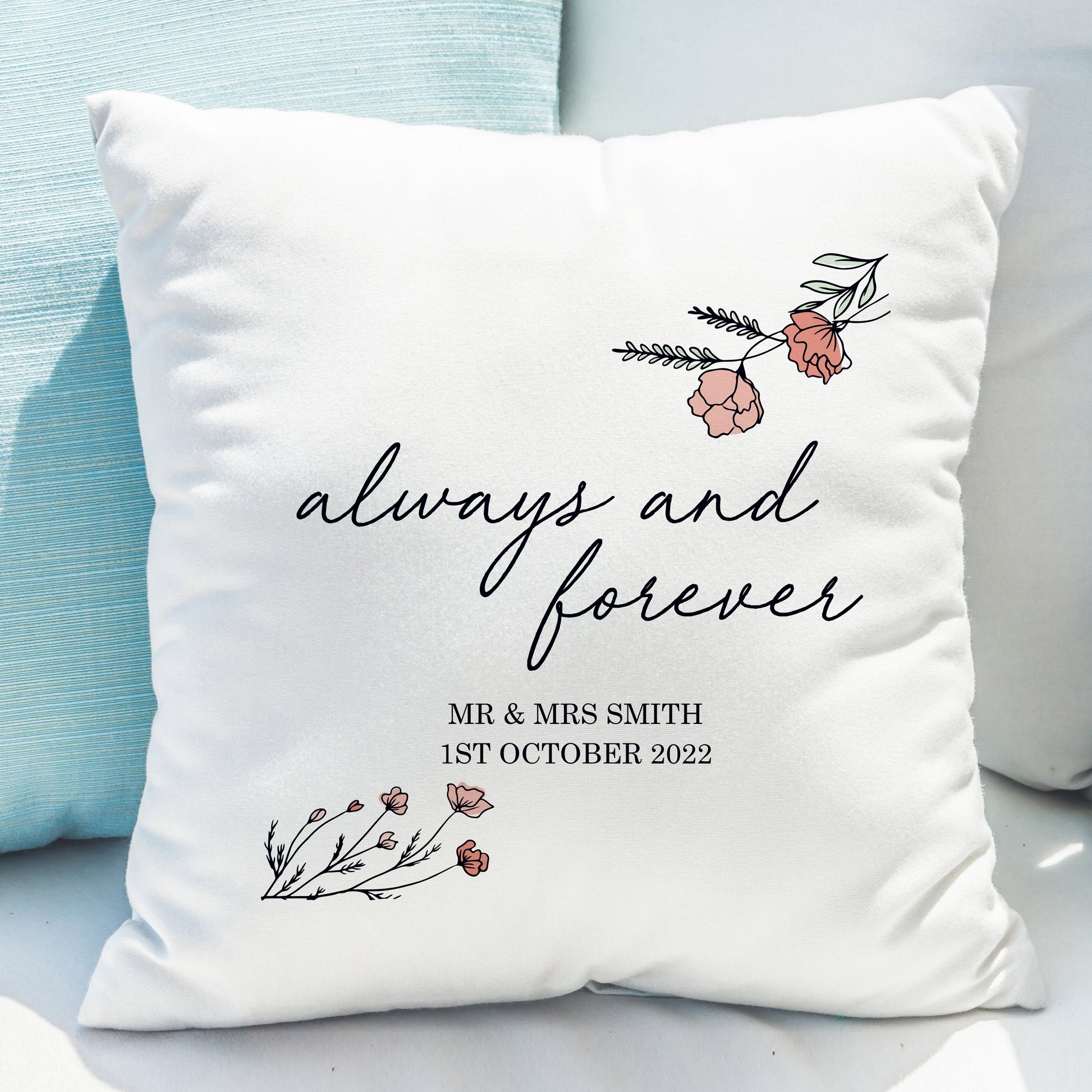 Personalised Always and Forever Cushion from Heartfelt Gifts