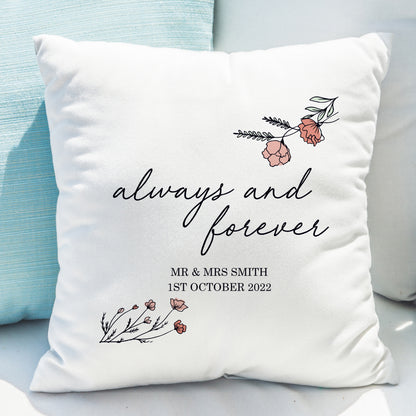 Personalised Always and Forever Cushion from Heartfelt Gifts