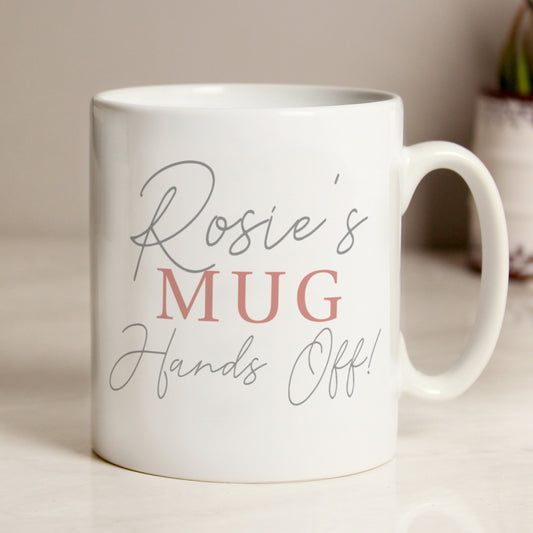 Personalised Grey & Blush Mug from Heartfelt Gifts