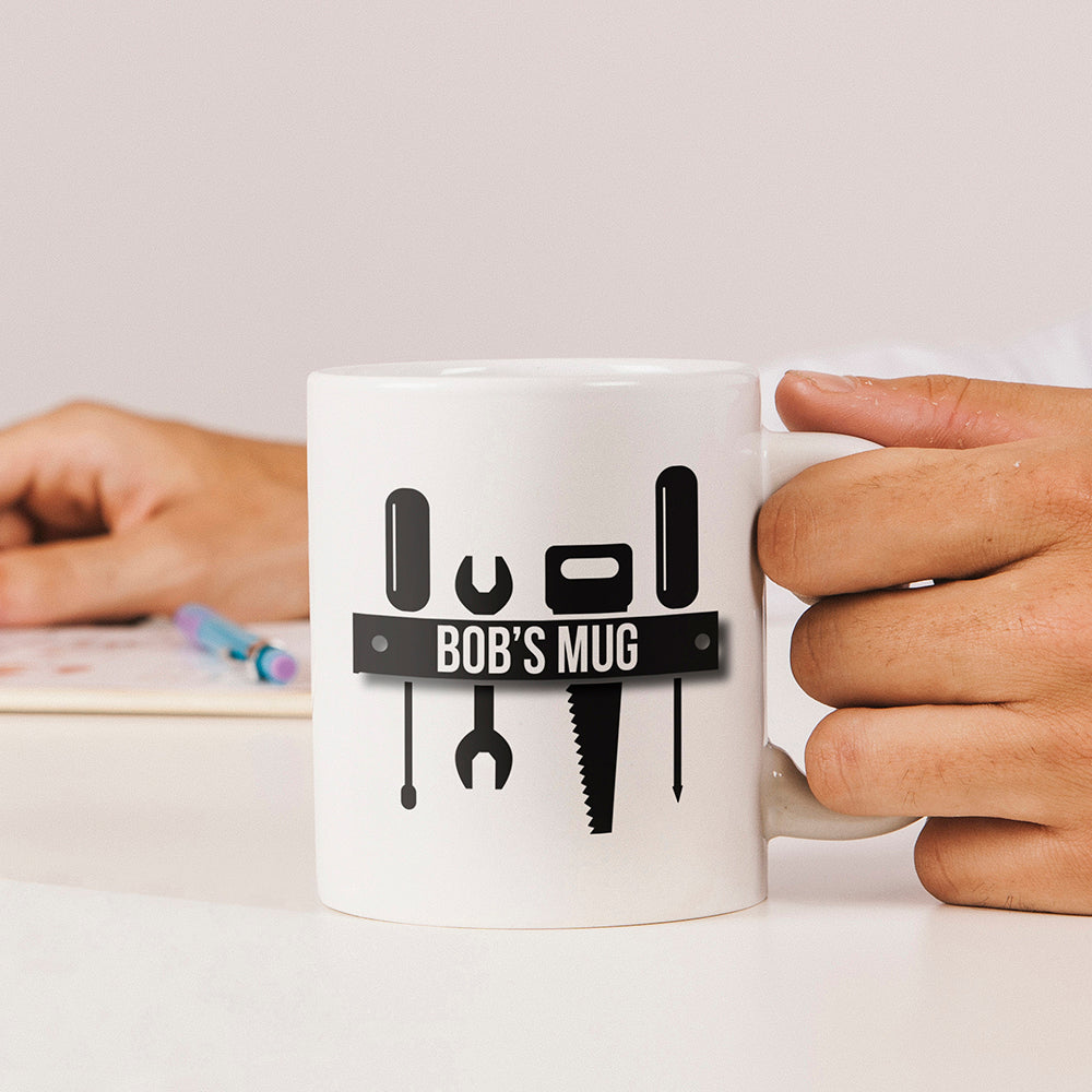 Personalised Tool Bench Mug from Heartfelt Gifts