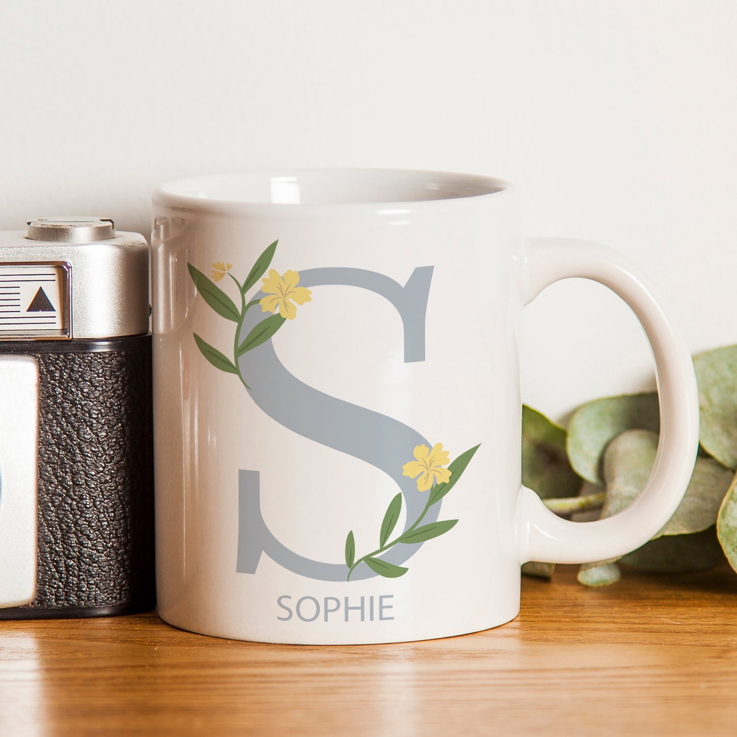 Personalised Floral Initial Mug - image 3